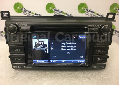 Refurbished 2013 2014 2015 2016 2017 Toyota Rav4 JBL HD Radio AM FM CD Player Navigation Gracenote Bluetooth SAT XM GPS OEM 100324