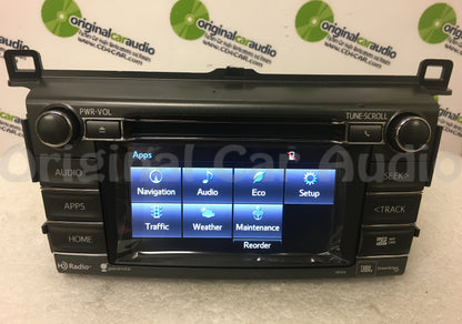 Refurbished 2013 2014 2015 2016 2017 Toyota Rav4 JBL HD Radio AM FM CD Player Navigation Gracenote Bluetooth SAT XM GPS OEM 100324