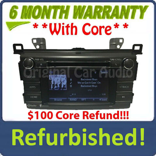 Refurbished 2013 2014 2015 2016 2017 Toyota OEM Gracenote AM FM HD Radio Bluetooth CD Player Receiver 100326, 100325