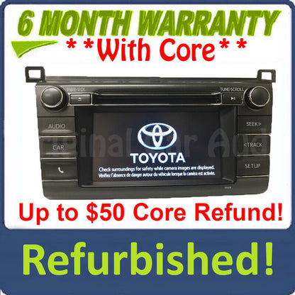 Refurbished 2013 - 2018 Toyota Rav4 AM FM Radio OEM Touchscreen Bluetooth Unit 1000327