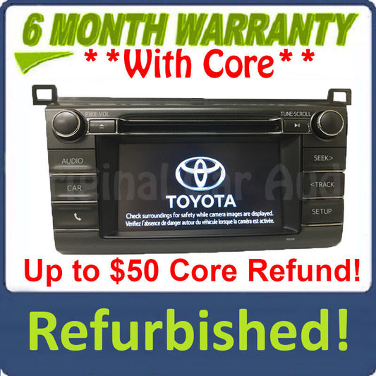 Refurbished 2013 - 2018 Toyota Rav4 AM FM Radio OEM Touchscreen Bluetooth Unit 1000327