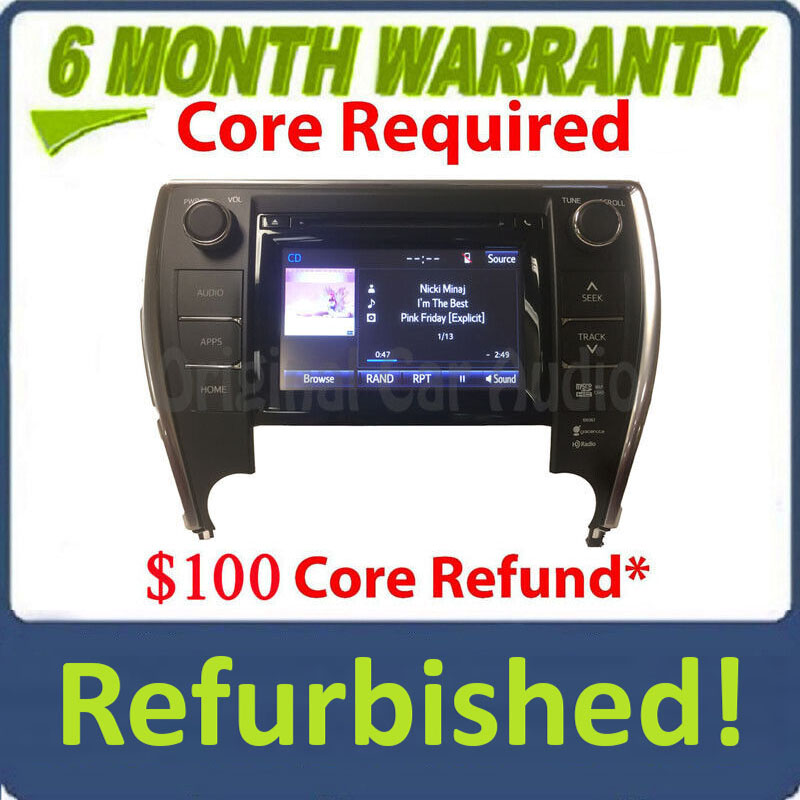 Refurbished 2015 - 2016 Toyota Camry OEM Gracenote Touch Screen Navigation AM FM HD Radio Receiver