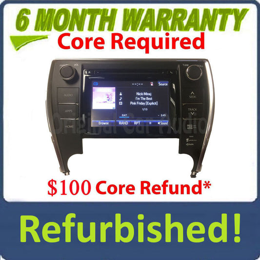 Refurbished 2015 - 2016 Toyota Camry OEM Gracenote Touch Screen Navigation AM FM HD Radio Receiver