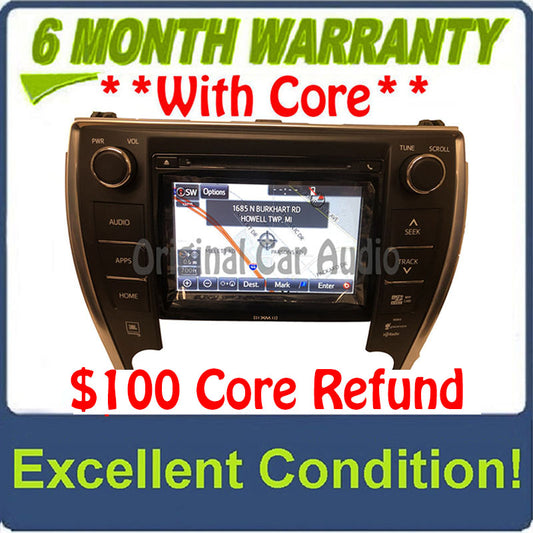 2015 - 2017 Toyota Camry OEM Navigation JBL AM FM HD Radio CD Player Receiver