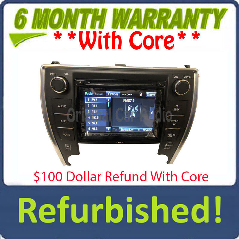 Refurbished 2015 - 2017 Toyota Camry OEM Navigation JBL AM FM HD Radio CD Player Receiver