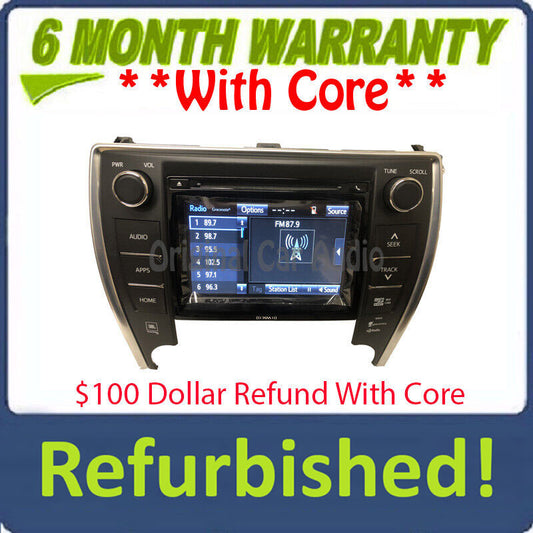Refurbished 2015 - 2017 Toyota Camry OEM Navigation JBL AM FM HD Radio CD Player Receiver