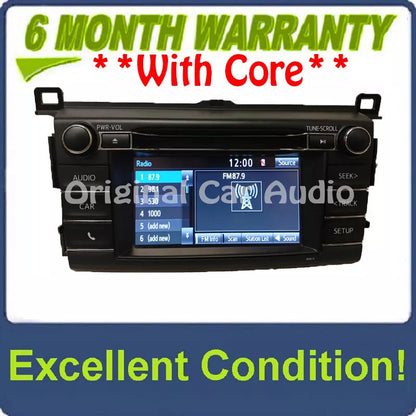 2013 - 2018 Toyota Rav4 AM FM Radio OEM Touchscreen Bluetooth Unit 100573