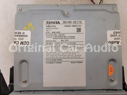 Refurbished 2013 - 2018 Toyota Rav4 AM FM Radio OEM Touchscreen Bluetooth Unit 100573