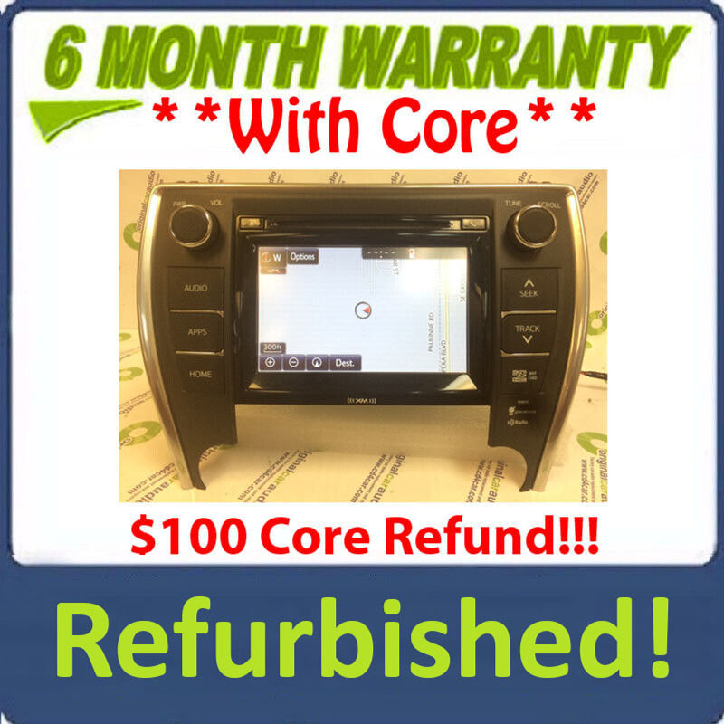 Refurbished 2015 - 2017 Toyota Camry OEM Gracenote Touch Screen Display AM FM Radio Receiver 100613