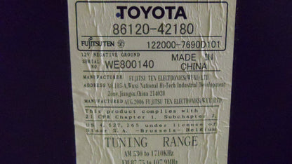 2006 - 2011 Toyota RAV4 JBL Radio MP3 6 Disc CD Player 86120-42180