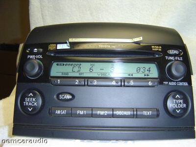Toyota Sienna Radio Receiver AM FM 6 CD Changer MP3 Player