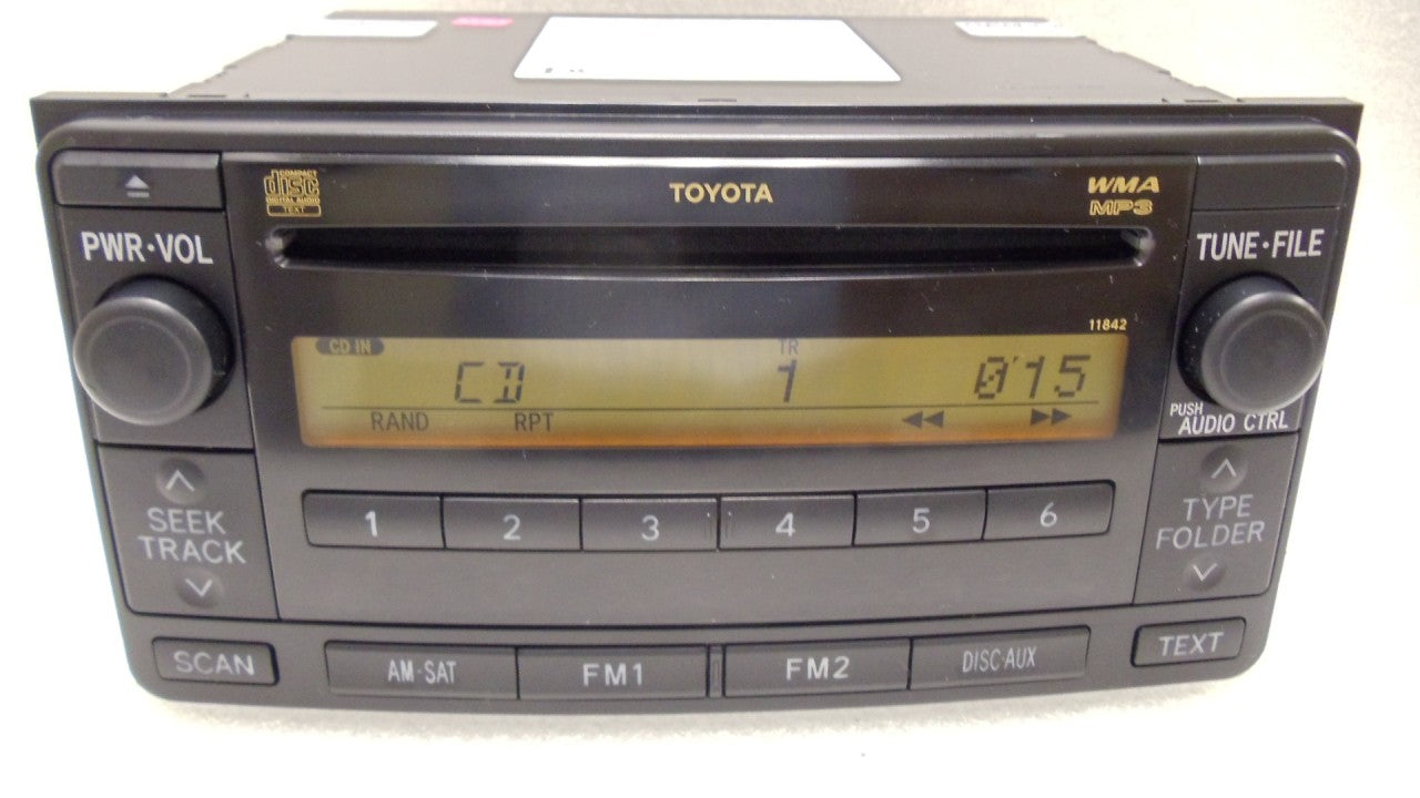 2003 - 2011 TOYOTA 4Runner Celica Echo FJ Cruiser Highlander MR2 Rav4 Yaris OEM SIRIUS XM Satellite Radio Stereo MP3 CD Player 11842