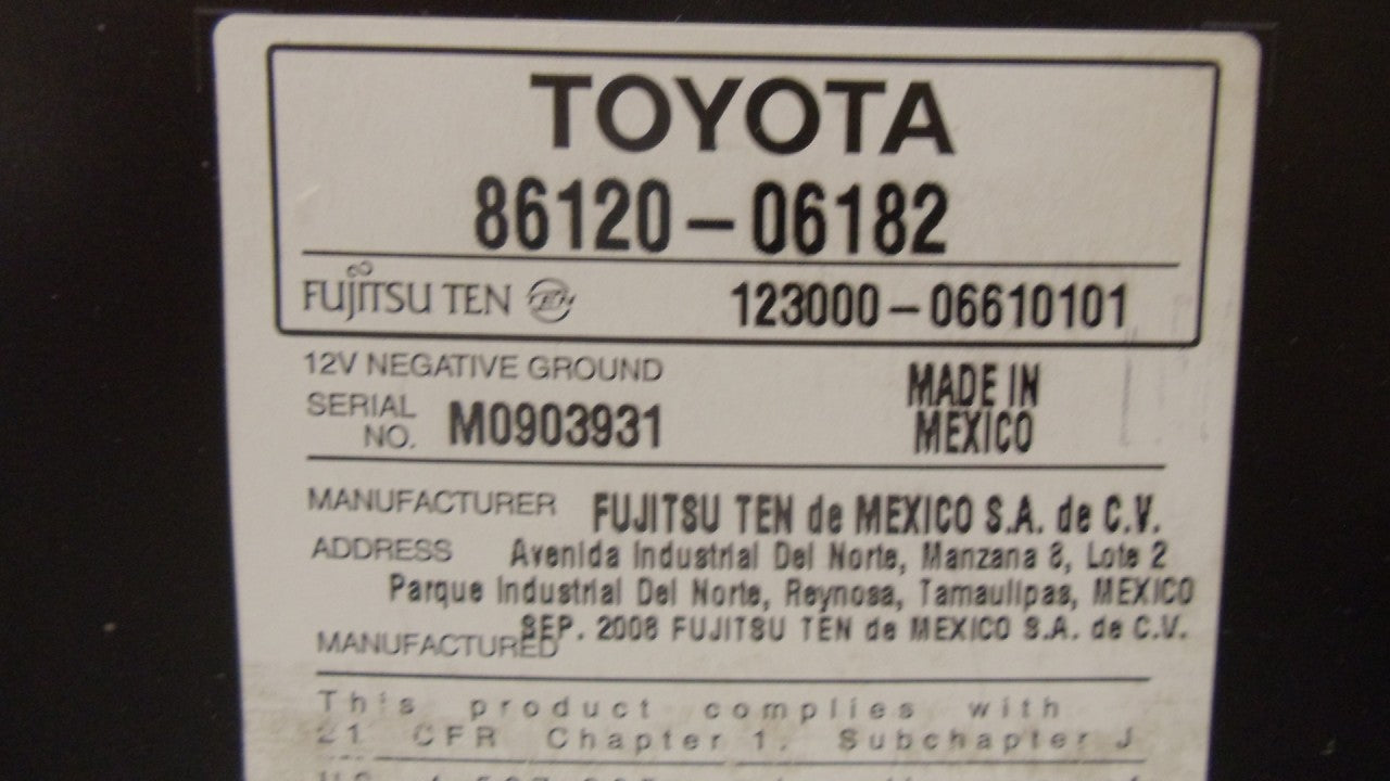 NEW 2007 2008 2009 2010 2011 Toyota Camry Radio CD Player Stereo 11851