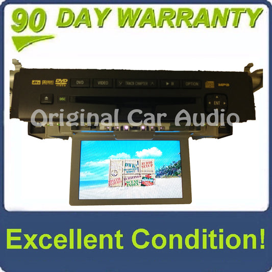 2008 - 2013 Toyota Highlander OEM Overhead Display DVD Player Grey W/o Bezel Trim
