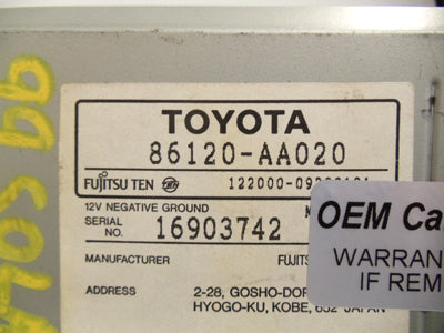 Toyota SOLARA 1999 Radio CD Player Tape 99 86120-AA020 16808