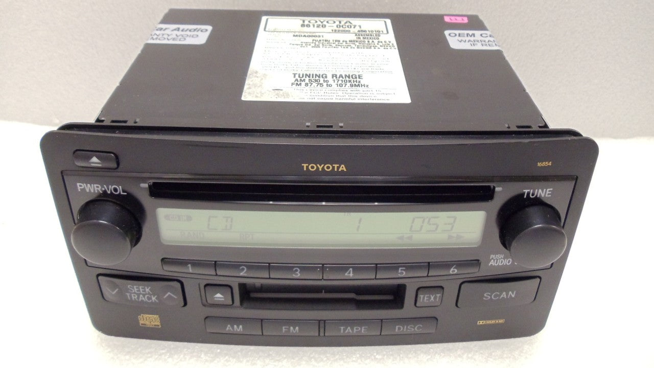 2003 - 2007 Toyota Sequoia Tundra OEM AM FM Radio Tape CD Player Receiver 16854