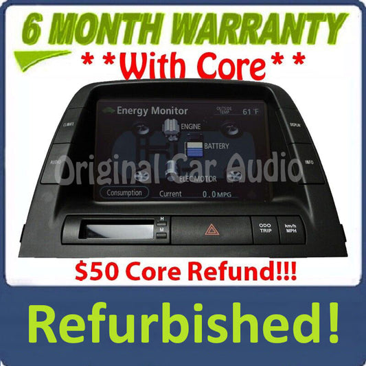 Refurbished 2006 - 2009 06 07 08 09 Toyota Prius Energy Monitor Info trip LCD display screen for radio OEM