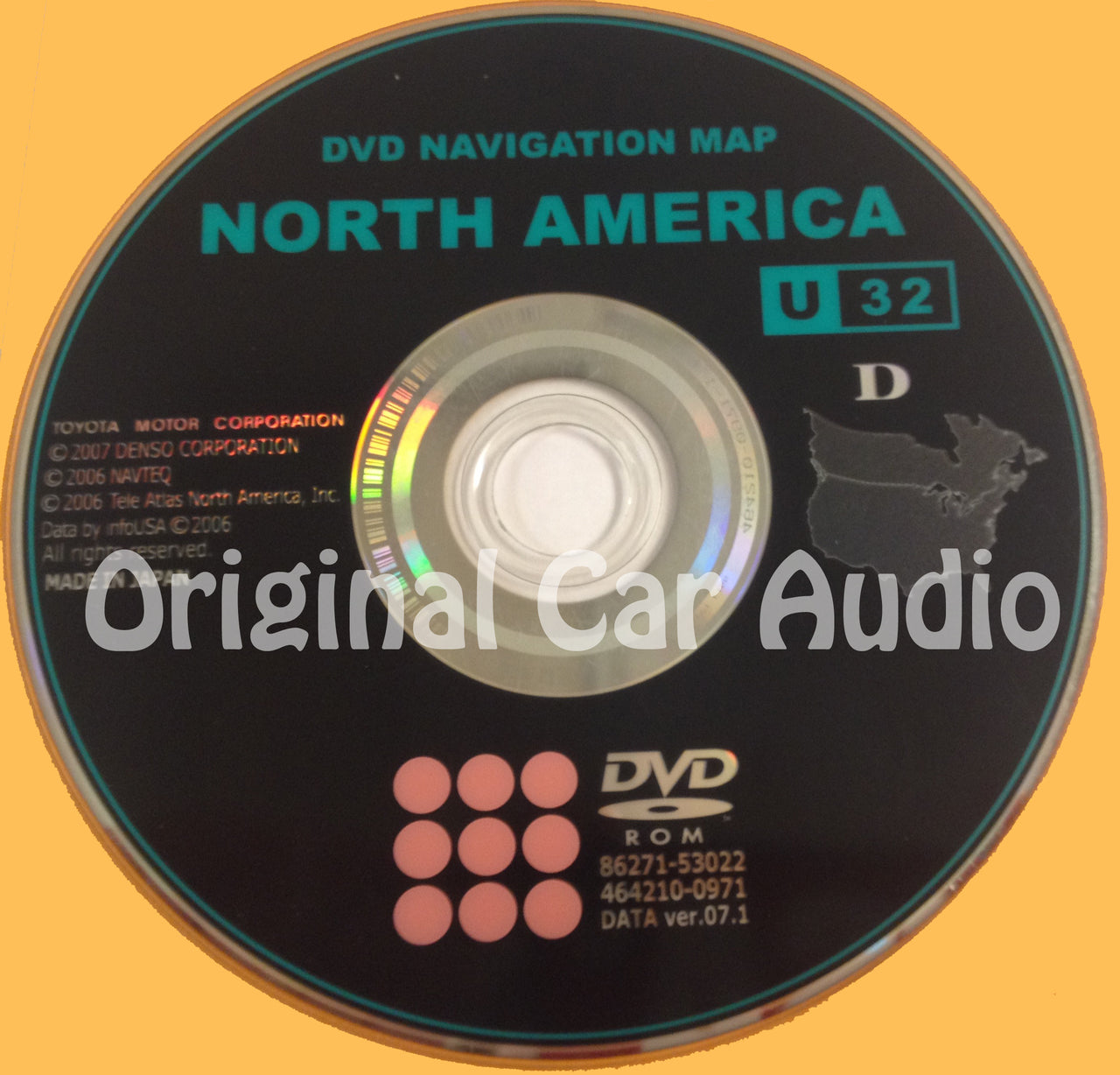 Toyota Lexus Navigation Map DVD 86271-53022 DATA Ver. 07.1 U32