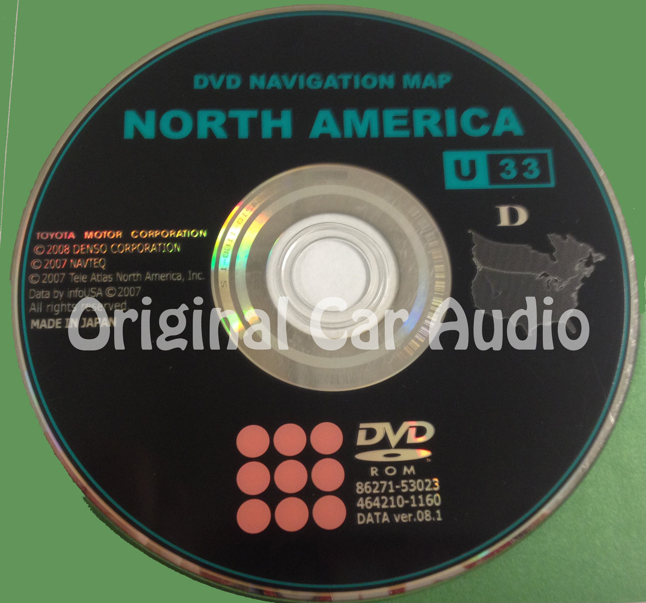 Toyota Lexus Navigation Map DVD 86271-53023 DATA Ver. 08.1 U33