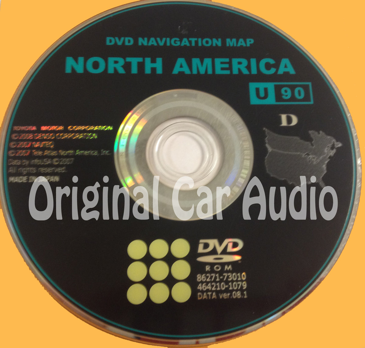 Toyota Lexus Navigation Map DVD 86271-73010 DATA Ver. 08.1 U90