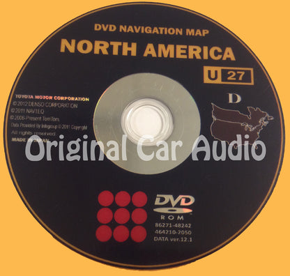 Toyota Lexus Navigation Map DVD 86271-48242 DATA Ver. 12.1 U27