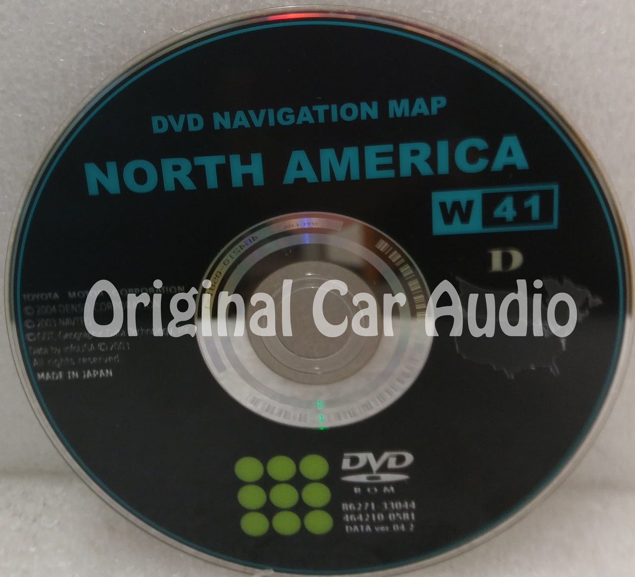 Toyota Lexus Navigation Map DVD 86271-33044 DATA Ver. 04.2 W41