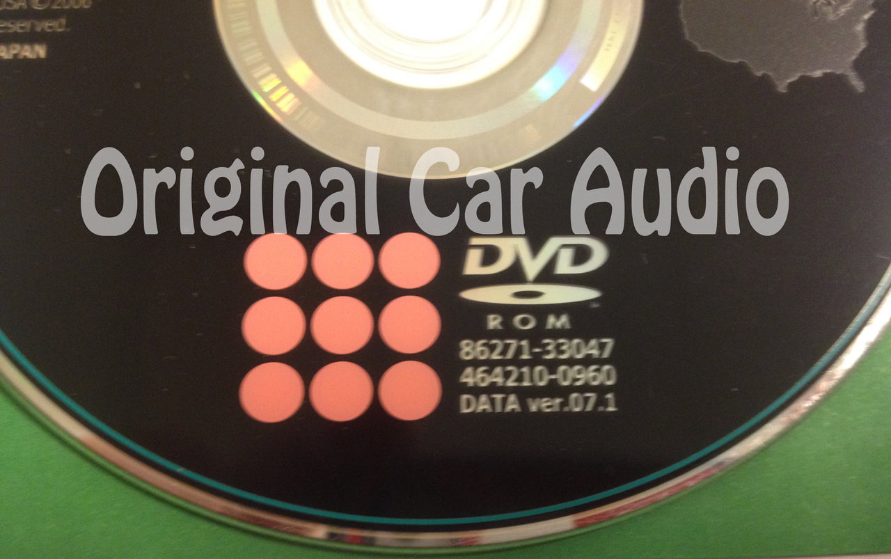Toyota Lexus Navigation Map DVD 86271-33047 DATA Ver. 07.1 U22