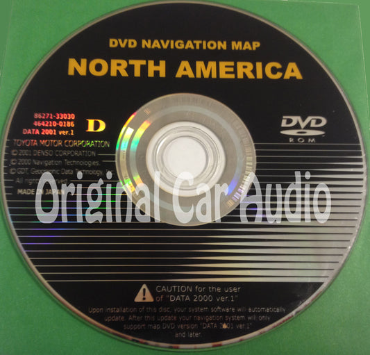 Toyota Lexus Navigation Map DVD 86271-33030 DATA 2001 Ver. 1 D