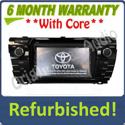 Refurbished 2014 2015 2016 TOYOTA COROLLA OEM HD AM FM XM Radio CD MP3 Player Touchscreen Bluetooth Receiver