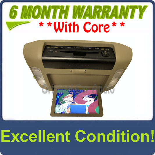 2007 - 2014 Toyota Tundra Sequoia OEM Overhead Rear RSE DVD Player Display Monitor WITH BEZEL