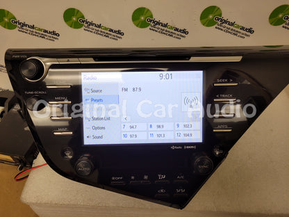 2018 - 2020 Toyota Camry OEM Navigation Touchscreen Display Gracenote Entune AM FM HD Radio