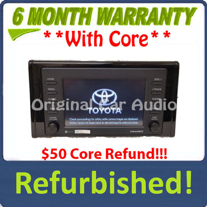 Refurbished 2019 - 2022 Toyota Rav4 OEM Navigation Touchscreen Display Gracenote Entune AM FM XM Radio