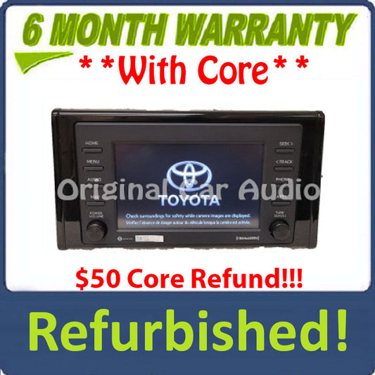 Refurbished 2019 - 2022 Toyota Rav4 OEM Navigation Touchscreen Display Gracenote Entune AM FM XM Radio