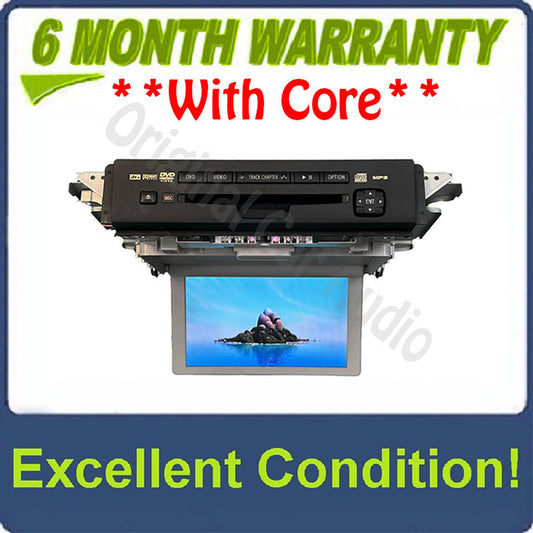 2007 - 2014 Toyota Tundra Sequoia OEM Overhead Rear RSE DVD Player Display Monitor Gray NO BEZEL