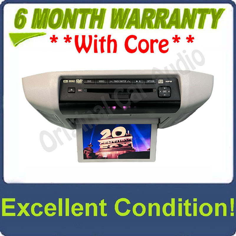 2007 - 2014 Toyota Tundra Sequoia OEM Overhead Rear RSE DVD Player Display Monitor Gray WITH BEZEL