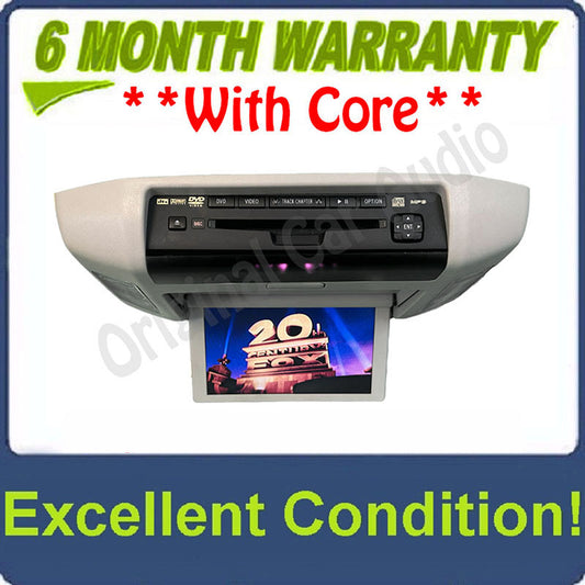 2007 - 2014 Toyota Tundra Sequoia OEM Overhead Rear RSE DVD Player Display Monitor Gray WITH BEZEL