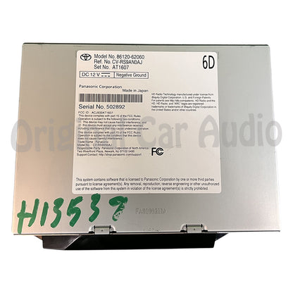 2021-2024 TOYOTA MIRAI FUEL CELL EV (FCEV) RADIO RECEIVER OEM 86120-62060