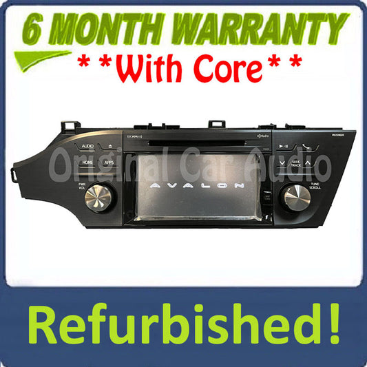 Refurbished 2014 - 2015 Toyota Avalon OEM Navigation AM FM HD Radio CD Player Touch Screen Display 510023