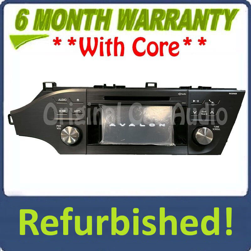Refurbished 2016 - 2018 Toyota Avalon OEM AM FM XM HD Radio CD Player Touch Screen 510129