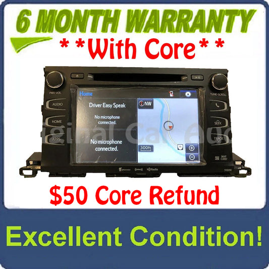 2014 - 2019 TOYOTA Highlander Gracenote Multi Media Navigation Entune APPS Touchscreen Radio