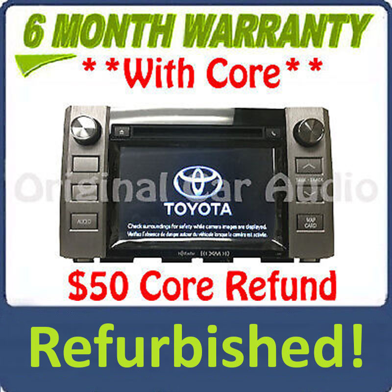 Refurbished 2014 2015 2016 2017 2018 2019 Toyota Tundra OEM Navigation Bluetooth MP3 CD XM HD Radio Receiver