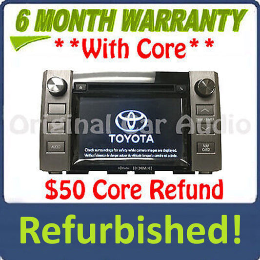 Refurbished 2014 2015 2016 2017 2018 2019 Toyota Tundra OEM Navigation Bluetooth MP3 CD XM HD Radio Receiver BLEMISHED