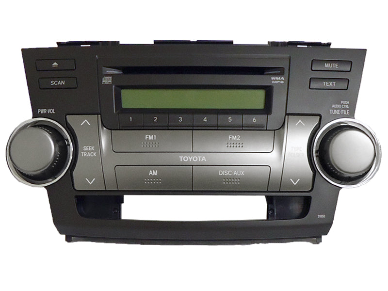 2008 - 2010 08 09 10 Toyota Highlander Radio Stereo MP3 Aux Disc CD Changer OEM 51850