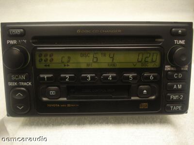2000 2001 2002 2003 Toyota Celica Highlander OEM JBL RDS  Radio Tape Cassette 6 CD  56816