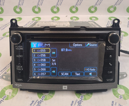 Refurbished 2012 - 2015 Toyota Venza OEM JBL Touch Screen AM FM HD App Radio Receiver 57045