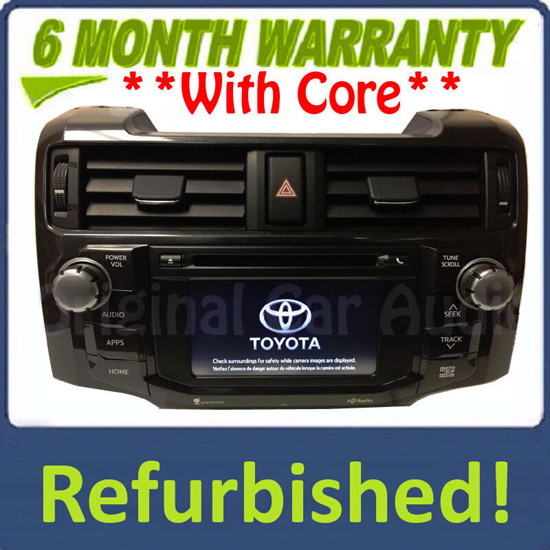 Refurbished 2014 2015 Toyota 4 Runner Entune Navigation GPS Radio AM FM Bluetooth Unit 57080 86100-32570