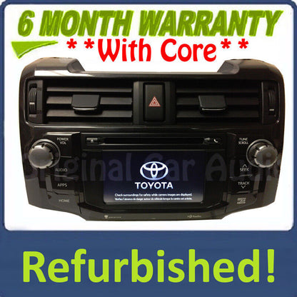Refurbished 2014 2015 Toyota 4 Runner Entune Navigation GPS Radio AM FM Bluetooth Unit 57080 86100-32570