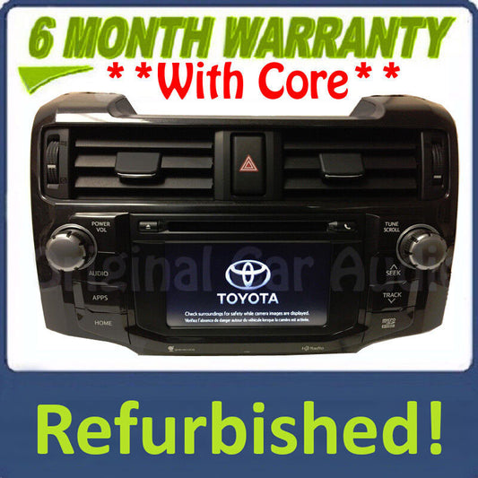 Refurbished 2014 2015 Toyota 4 Runner Entune Navigation GPS Radio AM FM Bluetooth Unit 57080 86100-32570
