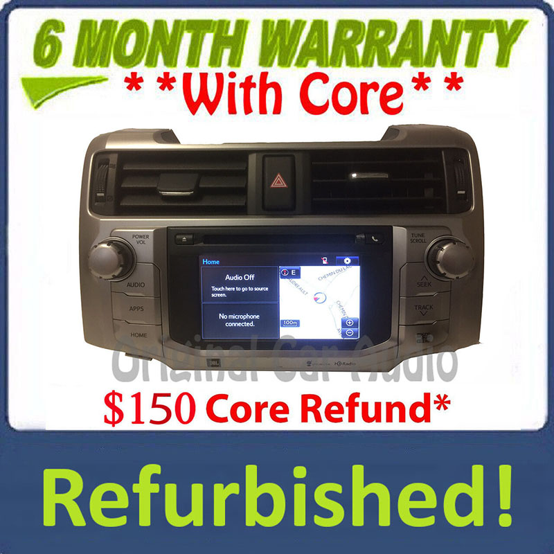 Refurbished 2014 - 2016 Toyota 4Runner OEM JBL Touch Screen Navigation Gracenote HD Radio Receiver