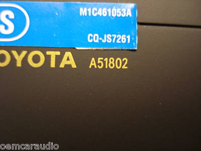 Toyota Corolla Radio and CD Player 86120-02270 2003 2004 2005